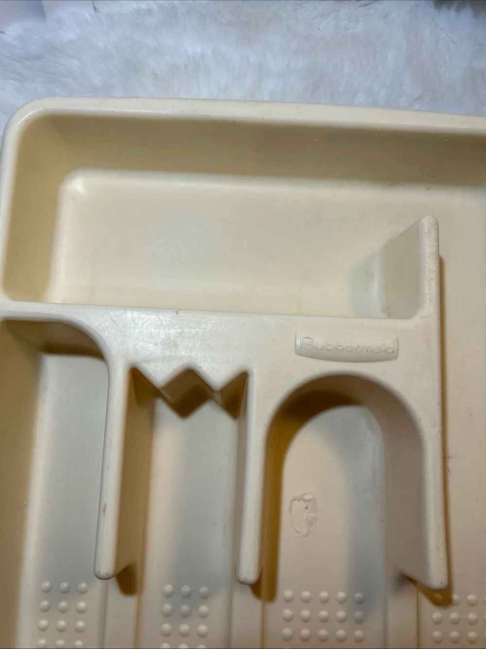 Vintage Rubbermaid 2919 Almond Silverware Tray/Utensil Drawer Organizer Made USA